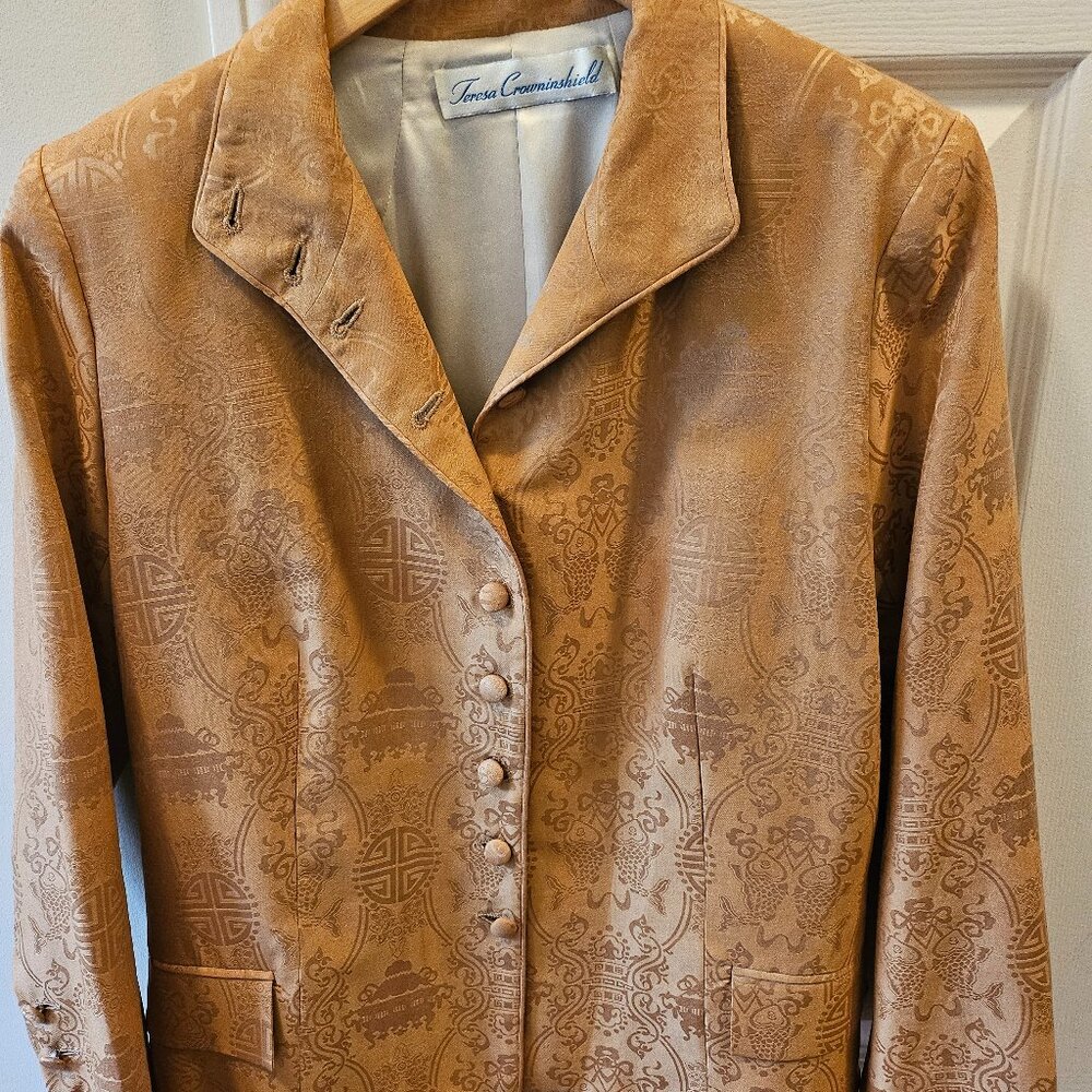 Teressa Crowninshield gold silk jacket